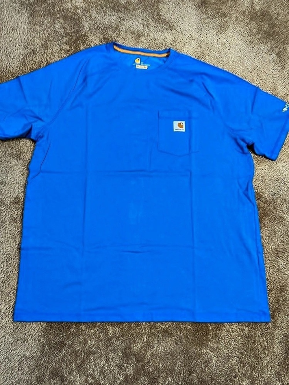 Men’s Carhartt Force Relaxed Fit Short-Sleeve Pocket T-Shirt Pocket T-Shirt Blue